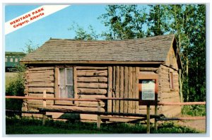 c1950's Heritage Park First House in Calgary Alberta Canada Vintage Postcard