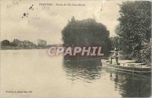 Old Postcard Pontoise tip ille Saint Martin Fishing Fisherman