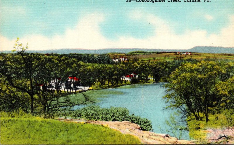 Pennsylvania Carlisle Scene Along Conodoguinet Creek Curteich