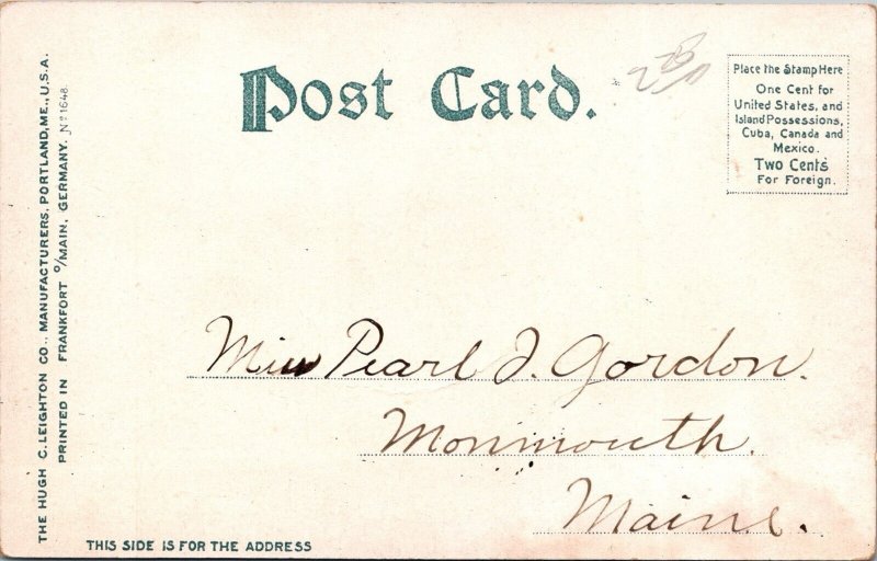 Rangeley Lakes ME Middle Dam c1906 Postcard Maine JH13