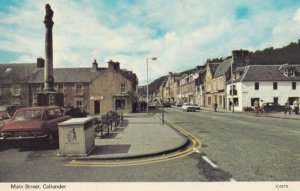 Main Street Callander Keep Britain Tidy Waste Paper Bin 1970s Postcard