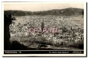 Old Postcard Barcelona A aspecto desde Montjuich