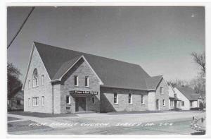 First Baptist Church Sibley Iowa 1950s RPPC real photo postcard