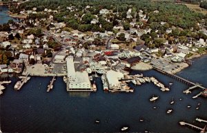 Maine Boothbay Harbor Aerial View Showing West Side Of Harbor