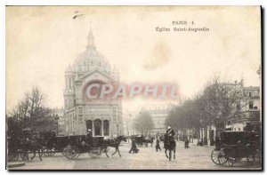 Postcard Old Paris Eglise Saint Augustine