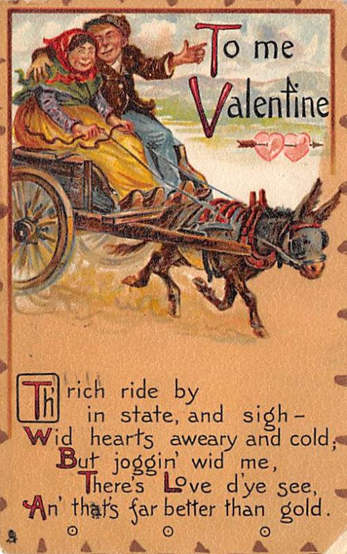 Raphael Tucks & Sons Publishing Damaged Valentines Day 1907 a lot of corner wear