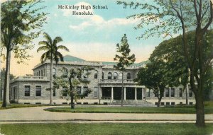 Honolulu Hawaii McKinley High School occupational roadside Postcard 24-7973