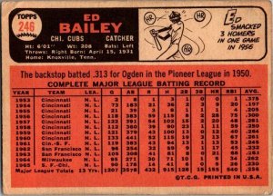 1966 Topps Baseball Card Ed Bailey Chicago Cubs sk1939