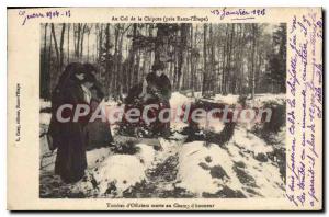 Old Postcard nearly Raon I'Etape the Col De La Chipote graves of officers