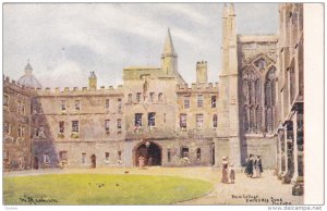 OXFORD, Oxfordshire, England, PU-1945; New College, Entrance Quad