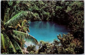 VINTAGE POSTCARD THE BLUE HOLE AT PORT ANTONIO JAMAICA POSTED to CANADA 1964