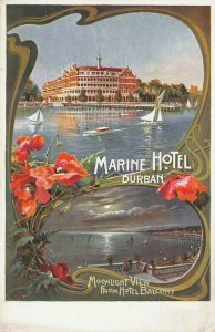 Marine Hotel, Durban, Natal, South Africa, Early Postcard, Unused