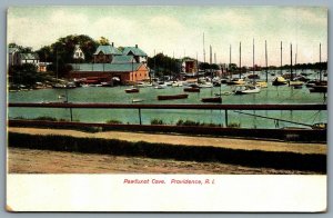 Postcard Providence Rhode Island c1905 Pawtuxet Cove Boats Marina Unused UDB