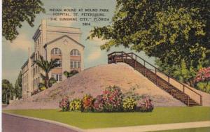 Florida St Petersburg Indian Mound At Moumd Park Hospital 1940