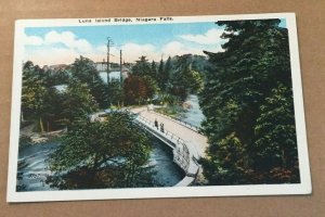 VINTAGE UNUSED .01 POSTCARD - LUNA ISLAND BRIDGE, NIAGARA FALLS