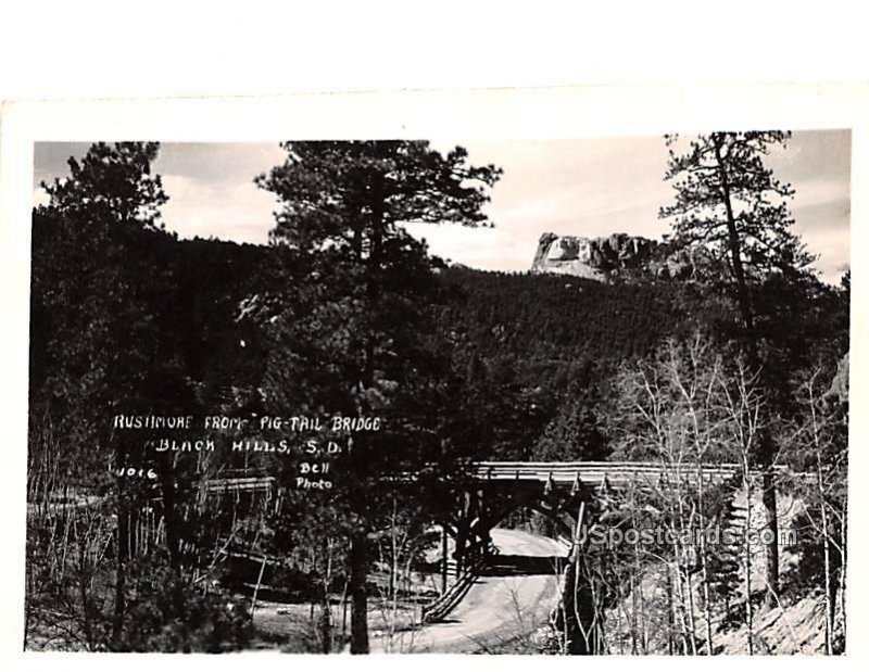 Rushmore from Pig Tail Bridge - Black Hills, South Dakota