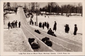 Montreal Quebec Large Park Slide Mount Royal QC Que Unused Postcard H33