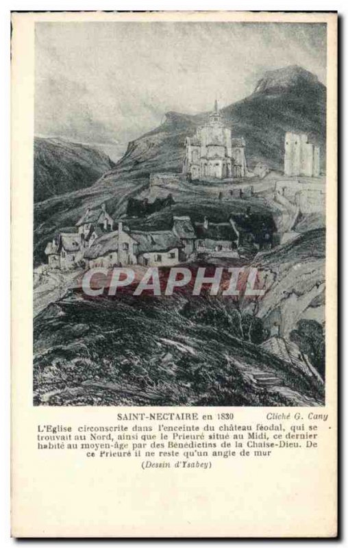 Postcard Old Saint Nectaire in 1830