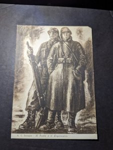 Mint Italy Military Postcard National Association Mutilated and Disabled By War