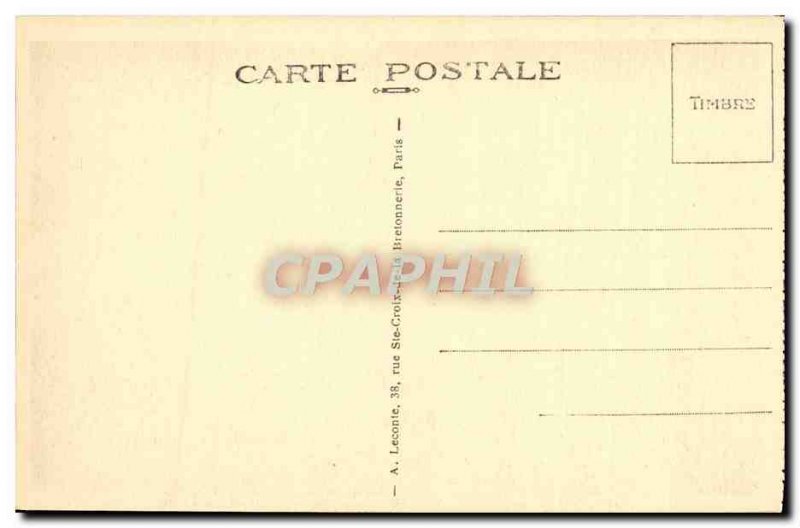 Old Postcard Malmaison Harp Music Room