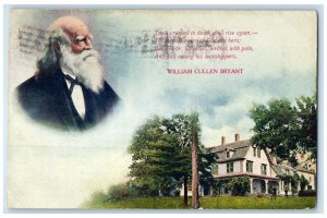 1909 William Cullen Bryant Poem And Portrait Lawrence KS Posted House Postcard