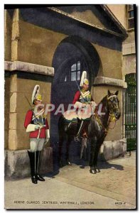 Postcard Old Horse Guards Sentries Whitehall London