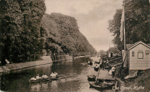 UK England sail & navigation themed postcard Hythe Canal rowboat