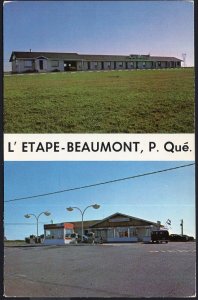 PQ ~ L'Etape Motel Restaurant Rte 20 Sortie 341 BEAUMONT ~ Chrome 1950s-1970s