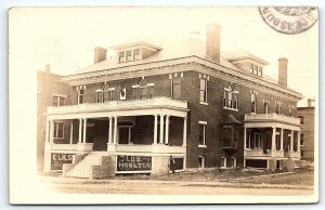 1907 HOULTON MAINE ELKS LODGE CLUB PHOTO RPPC POSTCARD P3593