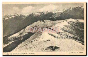 Old Postcard Superbagneres winter Plateau and Hotel