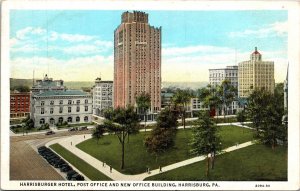 Harrisburger Hotel Post Office New Office Building Harrisburg PA Pennsylvania 