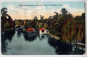 Lake & Boat House, Hollenbeck Park, Los Angeles CA