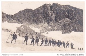 Skiers In The Bavarian Alps Obersdorf Germany Real Photo