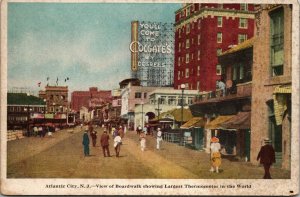 ATLANTIC CITY NJ – Boardwalk Above Virginia Avenue Colgate unposted POSTCARD