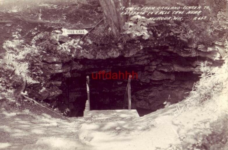 17 MILES FROM RICHLAND CENTER TO ENTRANCE OF EAGLE CAVE NEAR MUSCODA, WI RPPC