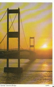 Wales Postcard -  'Sunset' Severn Bridge - Ref 11024A