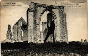 CPA Ile-de-RÉ Ruines de l'Abbaye St-LAURENT des Chateliers entre (666632)