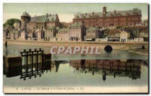 Old Postcard Laval Le Chateau and Courthouse