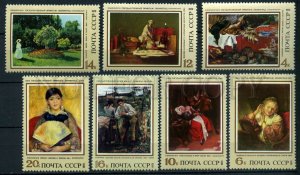 507496 USSR 1973 year Foreign painting of Soviet museums set