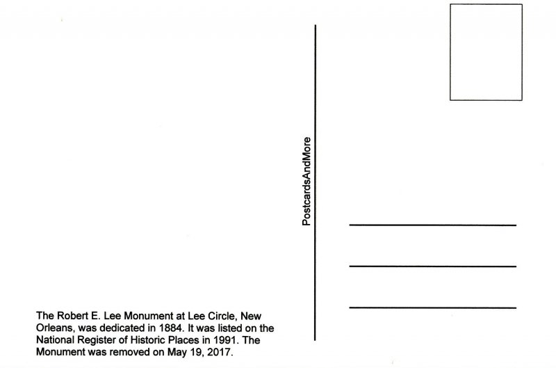 LA - New Orleans. Lee Circle, Confederate Robert E. Lee Monument