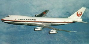 Vintage Postcard JAL Japan Airlines Boeing 747 Garden Jet Unposted