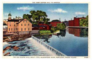Postcard BUILDING SCENE Pawtucket Rhode Island RI AQ8278
