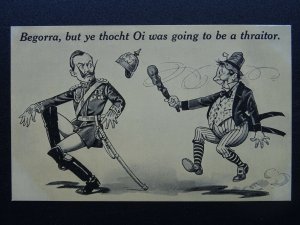 WW1 War Cartoons Series IRISH - BEGORRA ANTI KAISER c1914 Postcard Bamforth 5010