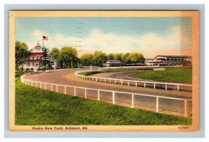 Pimlico Race Track, Baltimore MD c1942 Linen Postcard L4