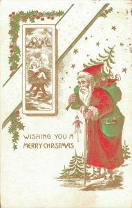 Merry Christmas Vintage Santa Claus Best Vintage Postcard 03.09