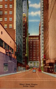 Texas Dallas Akard Street Canyon Curteich