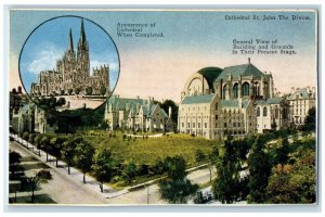 Cathedral St. John The Divine General View Of Building And Grounds Postcard