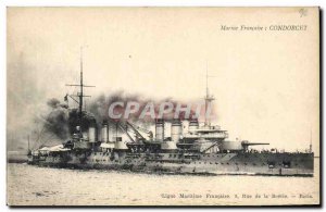 Old Postcard Boat War Condorcet