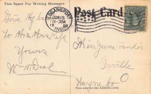 LP25 Loganspsort  Indiana Postcard Pine Creek Falls