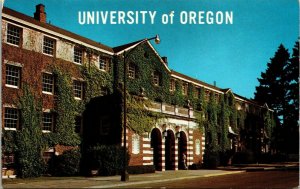 University Oregon OR Eugene OR Straub Hall Postcard Plastichrome VTG UNP Vintage 